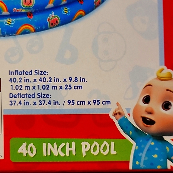 1 NWT CoComelon Bestway 3 Equal Rings Kid's Circular Round Pool 27 Gal 40" - Picture 5 of 5